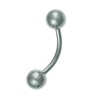 Cargar imagen en el visor de la galería, Banane Curved Barbell Piercing mit Kugeln Basic aus Edelstahl silberfarben - chic - net.de
