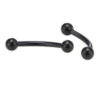 Load image into Gallery viewer, Banane Piercing mit Kugeln schwarz Curved Barbell Edelstahl - chic - net.de

