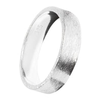 Load image into Gallery viewer, Bandring gerade 5mm breit gebürstet 925 Sterling Silber - chic - net.de

