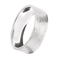 Load image into Gallery viewer, Bandring gerade 7mm breit gebürstet 925 Sterling Silber - chic - net.de
