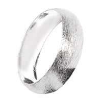 Cargar imagen en el visor de la galería, Bandring konvex gewölbt 5mm breit gebürstet 925 Sterling Silber - chic - net.de
