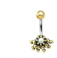 Load image into Gallery viewer, Bauchnabel Piercing Brass Edelstahl Auge Stein Kristall - chic - net.de
