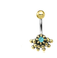 Load image into Gallery viewer, Bauchnabel Piercing Brass Edelstahl Auge Stein Kristall - chic - net.de
