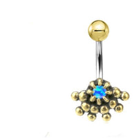 Load image into Gallery viewer, Bauchnabel Piercing Brass Edelstahl Auge Stein Kristall - chic - net.de
