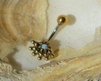 Load image into Gallery viewer, Bauchnabel Piercing Brass Edelstahl Auge Stein Kristall - chic - net.de
