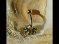Load image into Gallery viewer, Bauchnabel Piercing Brass Edelstahl Auge Stein Kristall - chic - net.de
