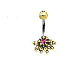 Load image into Gallery viewer, Bauchnabel Piercing Brass Edelstahl Auge Stein Kristall - chic - net.de
