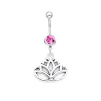 Load image into Gallery viewer, Bauchnabel Piercing Edelstahl Zirkonia silber Anhänger - chic - net.de
