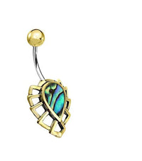 Load image into Gallery viewer, Bauchnabel Piercing Messing Edelstahl Käfer Muschel - chic - net.de
