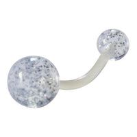 Load image into Gallery viewer, Bauchnabelpiercing Acryl Glitzer Kugeln 1.6 x10mm - chic - net.de
