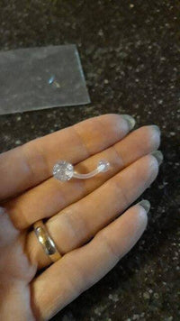 Load image into Gallery viewer, Bauchnabelpiercing Acryl Glitzer Kugeln 1.6 x10mm - chic - net.de
