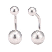 Load image into Gallery viewer, Bauchnabelpiercing Edelstahl silberfarben zwei Kugeln schlicht - chic - net.de
