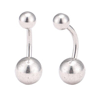 Load image into Gallery viewer, Bauchnabelpiercing Edelstahl silberfarben zwei Kugeln schlicht - chic - net.de
