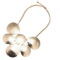 Load image into Gallery viewer, Brass Schmuckset goldfarben Kette rund Struktur Ohrringe oval Länge verstellbar - chic - net.de
