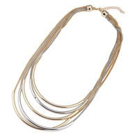 Load image into Gallery viewer, Brass Schmuckset goldfarben silberfarben Kugel Ohrringe Kette Röhre - chic - net.de
