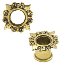 Load image into Gallery viewer, Brass Tunnel Spiralen Punkte Trauben antik gold nickelfrei Plug Messing Expander Schmuck - chic-net.de
