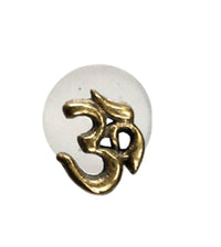 Load image into Gallery viewer, Labret Lippen Piercing Acryl Om Zeichen antik gold Brass - chic-net.de
