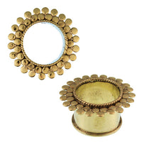 Load image into Gallery viewer, Brass Tunnel Seil Dreiecke antik gold nickelfrei Plug Organic Messing Expander Ohrschmuck - chic-net.de
