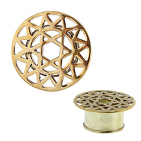 Load image into Gallery viewer, Brass Tunnel Stern in Blume Kreis golden Messing Expander Plug antik Schmuck - chic-net.de
