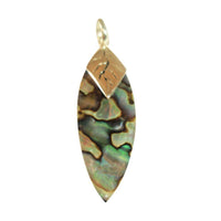 Load image into Gallery viewer, Abalone Perlmutt Muschel Silberanhänger Anhänger Kette 925er Sterling Silber Unisex Schmuck Blatt - chic-net.de
