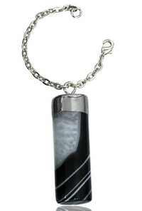 Load image into Gallery viewer, Charm Piercing Anhänger Ohrhänger für Flesh Tunnels gold Silber Messing Stein Karabiner - chic-net.de
