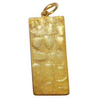 Cargar imagen en el visor de la galería, Anhänger 925 Sterling Silber gold Rechteck gehämmert - chic-net.de
