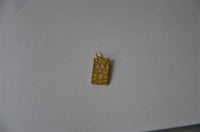 Cargar imagen en el visor de la galería, Anhänger 925 Sterling Silber gold Rechteck gehämmert - chic-net.de
