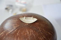 Load image into Gallery viewer, Anhänger 925 Sterling Silber Mandel gebürstet 40mm - chic-net.de
