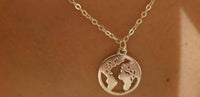 Load image into Gallery viewer, Anhänger 925 Sterling Silber Welt Karte Erde Globus - chic-net.de
