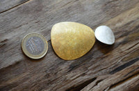 Load image into Gallery viewer, Anhänger Silber 925 vergoldet gebürstet Kreis Plektrum - chic-net.de
