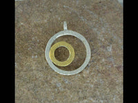 Load image into Gallery viewer, Anhänger Silber 925 vergoldet Ringe Kreise - chic-net.de
