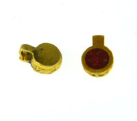 Load image into Gallery viewer, Anhänger Silber 925 vergoldet Scheibe crushed Stein 9mm - chic-net.de
