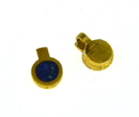 Load image into Gallery viewer, Anhänger Silber 925 vergoldet Scheibe crushed Stein 9mm - chic-net.de
