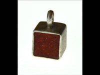 Load image into Gallery viewer, Anhänger Silber 925 Würfel crushed Stein 10mm - chic-net.de
