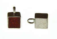 Load image into Gallery viewer, Anhänger Silber 925 Würfel crushed Stein 10mm - chic-net.de
