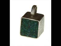 Load image into Gallery viewer, Anhänger Silber 925 Würfel crushed Stein 10mm - chic-net.de
