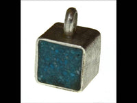 Load image into Gallery viewer, Anhänger Silber 925 Würfel crushed Stein 10mm - chic-net.de
