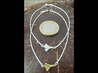 Load image into Gallery viewer, Armband 20cm vergoldet Silber 925 Ginkgo Blatt 10mm - chic-net.de
