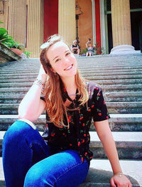 Load image into Gallery viewer, Armband Brass Steine goldfarben Perlen braun creme Anhänger Handtasche - chic-net.de
