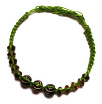Load image into Gallery viewer, Armbänder grün braun Freundschaftsarmband Armband Holzperlen Baumwolle Unisex Schmuck gewachst - chic-net.de
