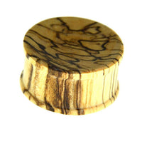 Load image into Gallery viewer, Bananenholz Plug hell ribbed straight konkav - chic-net.de
