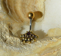 Cargar imagen en el visor de la galería, Bauchnabel Piercing Brass Edelstahl Auge Stein Kristall - chic-net.de
