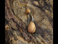 Load image into Gallery viewer, Bauchnabel Piercing Edelstahl Holz Stein Tropfen Träne - chic-net.de
