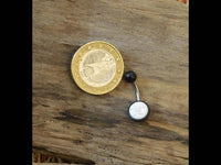 Load image into Gallery viewer, Bauchnabel Piercing Edelstahl Horn Bone Mond Gesicht - chic-net.de
