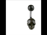 Load image into Gallery viewer, Bauchnabel Piercing Edelstahl Knochen Skull - chic-net.de
