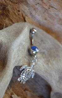 Load image into Gallery viewer, Bauchnabel Piercing Edelstahl Zirkonia silber Anhänger - chic-net.de
