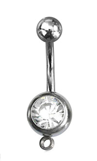 Load image into Gallery viewer, Bauchnabelpiercing 316L Edelstahl Ring Zirkonia Stein - chic-net.de
