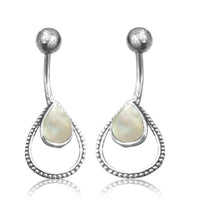 Load image into Gallery viewer, Bauchnabelpiercing aus Edelstahl Silber mit Punkte Träne - chic-net.de
