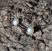 Cargar imagen en el visor de la galería, Bauchnabelpiercing Edelstahl 5mm Perlen Stab 10 x 1.6mm - chic-net.de
