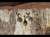 Load image into Gallery viewer, Bauchnabelpiercing Edelstahl Brass Doppelträne Inlay - chic-net.de
